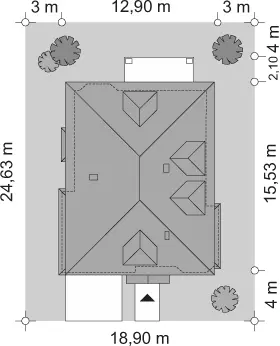 Agat — plan sytuacyjny 1 (odbicie lustrzane)