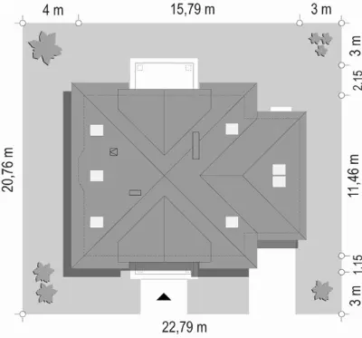 Amanda — plan sytuacyjny 1 (odbicie lustrzane)