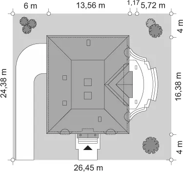 Ambasador 2 — plan sytuacyjny 1 (odbicie lustrzane)