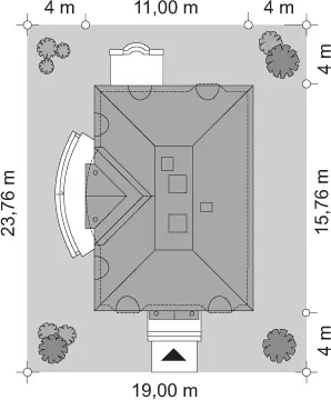 Ambasador 3 — plan sytuacyjny 1 (odbicie lustrzane)