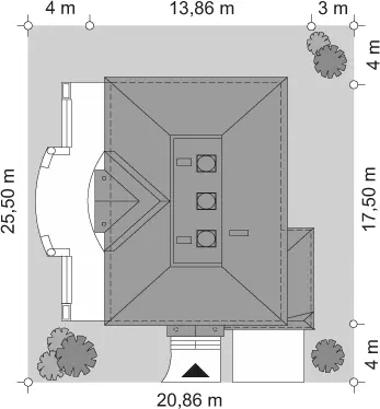 Ambasador — plan sytuacyjny 1 (odbicie lustrzane)