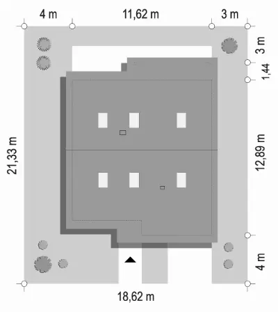 Ambitny 2 — plan sytuacyjny 1 (odbicie lustrzane)