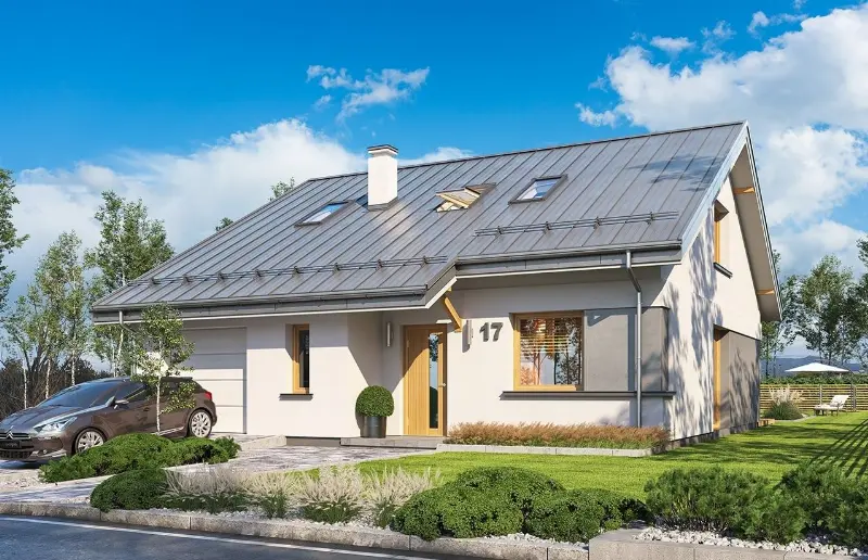 Projekt domu Ambitny — wizualizacja