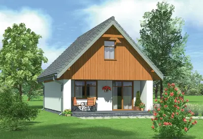 Projekt domu Ameliówka (letniskowy) — wizualizacja