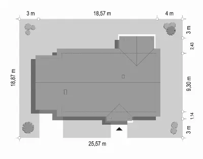Anatol wariant B — plan sytuacyjny 1 (odbicie lustrzane)
