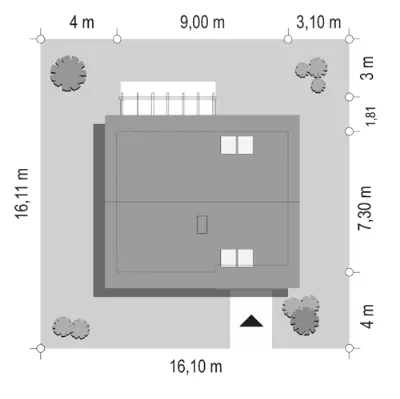 Ania — plan sytuacyjny 1 (odbicie lustrzane)
