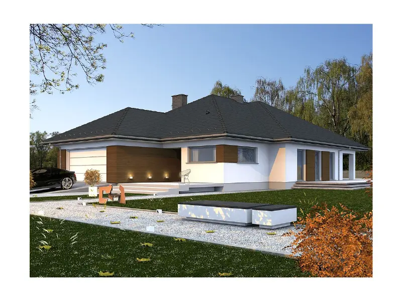 Projekt domu Arkansas — wizualizacja