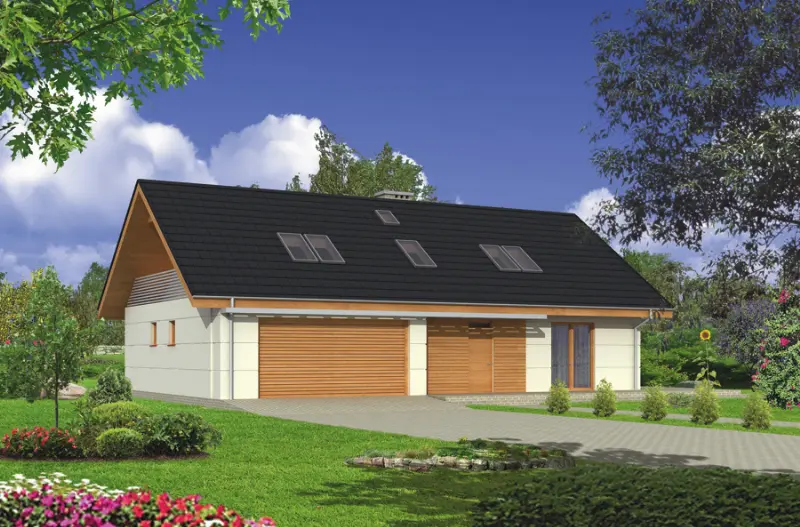 Projekt domu Awangardowy - wariant I — wizualizacja
