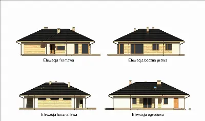 Bajeczny widok - wariant I — elewacje 1 (odbicie lustrzane)
