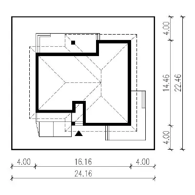 Bajeczny widok - wariant I — plan sytuacyjny 1 (odbicie lustrzane)