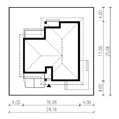 Bajeczny widok - wariant IV — plan sytuacyjny 1 (odbicie lustrzane)