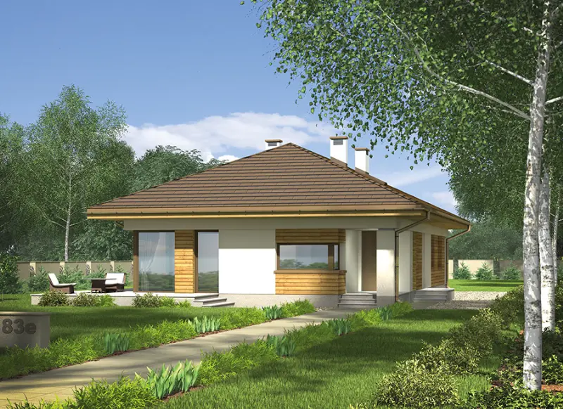 Projekt domu Bajeczny widok - wariant V — wizualizacja