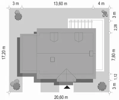 Bajkowy 2 — plan sytuacyjny 1 (odbicie lustrzane)