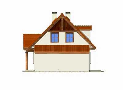 Bajkowy wariant D — elewacje 4 (odbicie lustrzane)