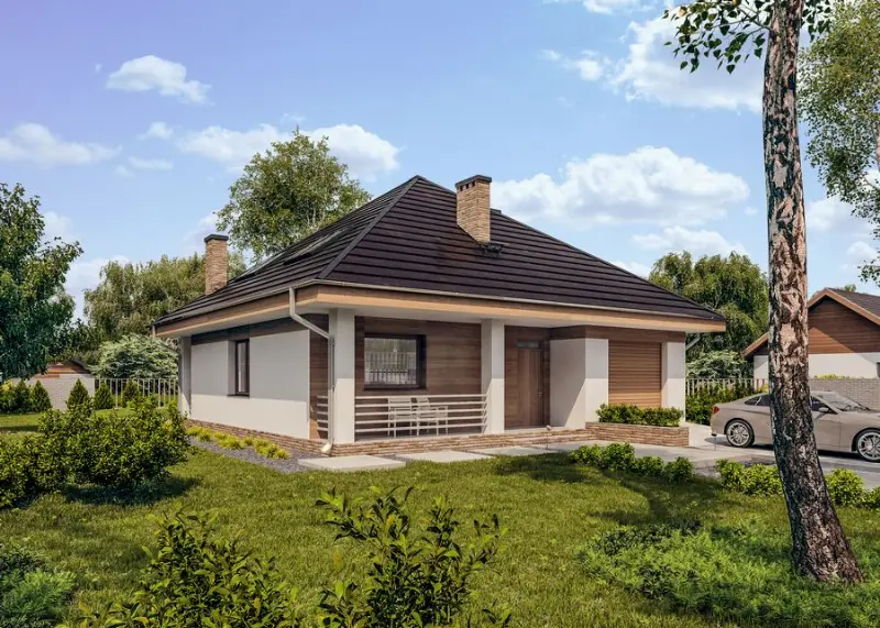 Projekt domu Barwny — wizualizacja