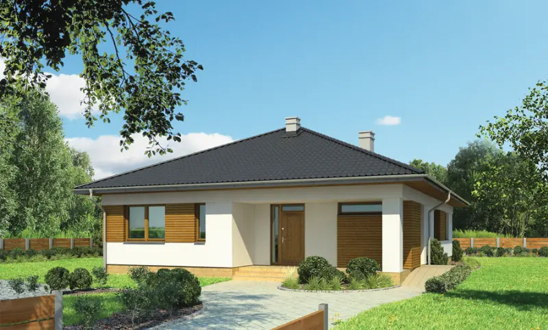 Projekt domu Baśniowy — wizualizacja