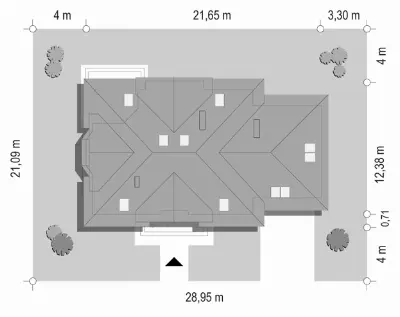 Benedykt 5 — plan sytuacyjny 1 (odbicie lustrzane)