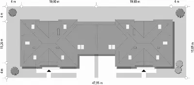 Benedykt Bliźniak — plan sytuacyjny 1 (odbicie lustrzane)