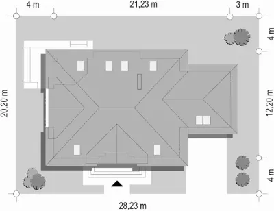 Benedykt — plan sytuacyjny 1 (odbicie lustrzane)