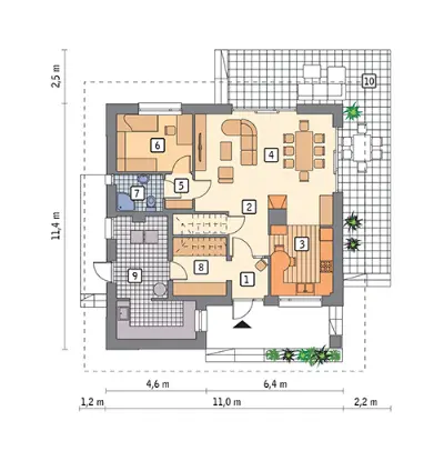 Bez tajemnic (etap I) — rzuty kondygnacji 1 (odbicie lustrzane)