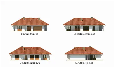 Błękitna rapsodia - wariant I — elewacje 1