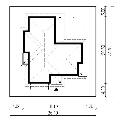 Błękitna rapsodia - wariant I — plan sytuacyjny 1 (odbicie lustrzane)