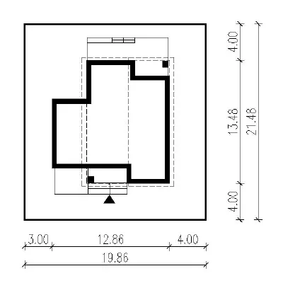 Błękitny świt - wariant I — plan sytuacyjny 1 (odbicie lustrzane)
