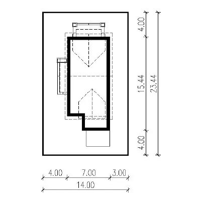 Bratnia dusza - wariant I — plan sytuacyjny 1 (odbicie lustrzane)