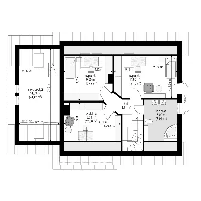 Bryza 6 (MDM) — rzuty kondygnacji 2