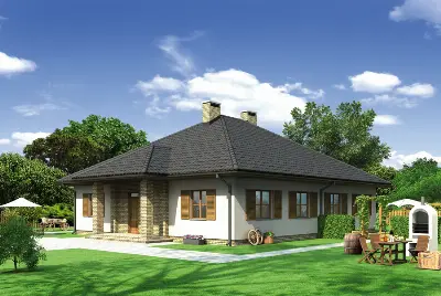 Budynek agroturystyczny (letniskowy) UC47 — wizualizacje 1