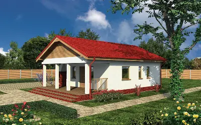 Budynek agroturystyczny (letniskowy) UC53 — wizualizacje 2 (odbicie lustrzane)