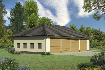 Budynek garażowo-magazynowy GMC01b — wizualizacje 2 (odbicie lustrzane)