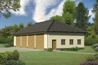 Budynek garażowo-magazynowy GMC01b — wizualizacje 1 (odbicie lustrzane)
