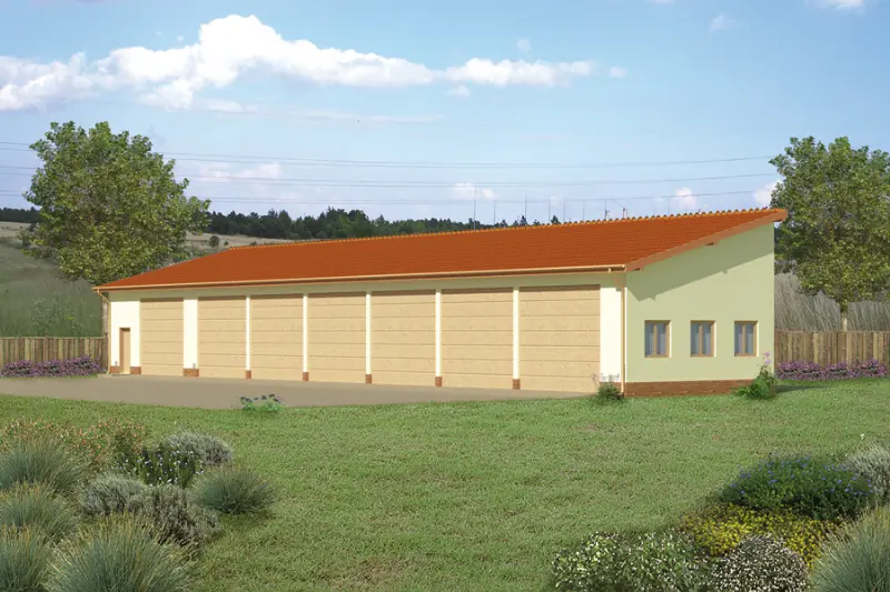 Projekt domu Budynek garażowo-magazynowy GMC07a — wizualizacja