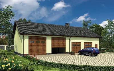 Budynek garażowo-magazynowy GMC52 — wizualizacje 1 (odbicie lustrzane)
