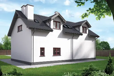 Budynek garażowo-magazynowy z częścią mieszkalną GMC18b — wizualizacje 2 (odbicie lustrzane)