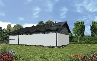 Budynek garażowo-magazynowy z pom. pomocniczymi GMC30d — wizualizacje 1