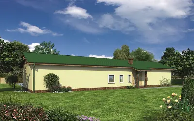 Budynek garażowo-magazynowy z pom. pomocniczymi GMC32 — wizualizacje 2 (odbicie lustrzane)