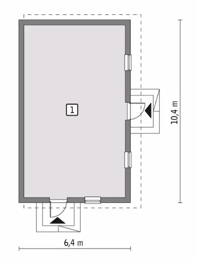 Budynek gospodarczy G32c — rzuty kondygnacji 1