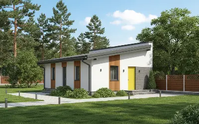 Budynek gospodarczy G32c — wizualizacje 1 (odbicie lustrzane)