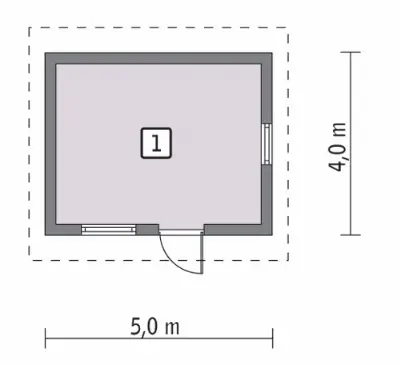 Budynek gospodarczy GC05 — rzuty kondygnacji 1