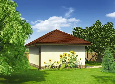 Budynek gospodarczy GC84 — wizualizacje 2 (odbicie lustrzane)