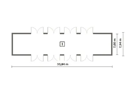 Budynek gospodarczy GMC300a — rzuty kondygnacji 1