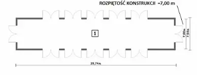Budynek gospodarczy GMC300c — rzuty kondygnacji 1