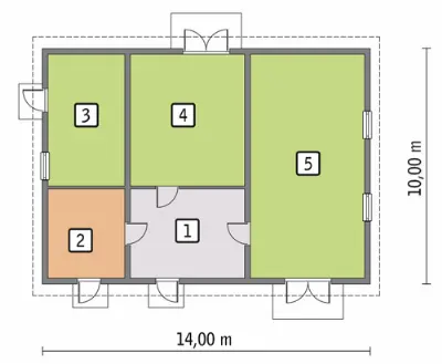 Budynek inwentarsko-gospodarczy IGC02 — rzuty kondygnacji 1