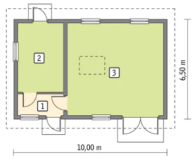 Budynek inwentarsko-gospodarczy IGC03 — rzuty kondygnacji 1
