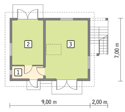 Budynek inwentarsko-gospodarczy IGC04 — rzuty kondygnacji 1