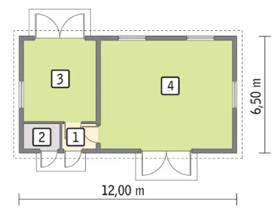 Budynek inwentarsko-gospodarczy IGC05 — rzuty kondygnacji 1