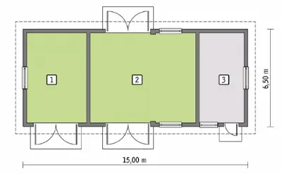 Budynek inwentarsko-gospodarczy IGC07a — rzuty kondygnacji 1
