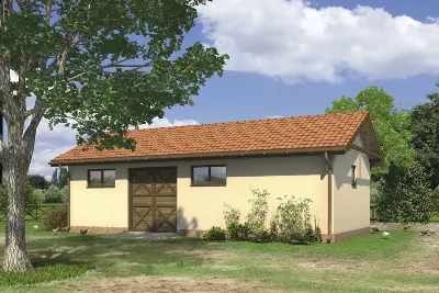 Budynek inwentarsko-gospodarczy z garażem IG01 — wizualizacje 1
